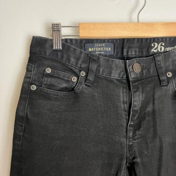 J. Crew Black Matchstick Skinny Denim Jeans - Picture 3 of 6